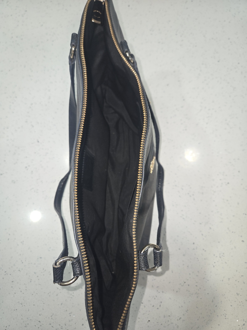 Coach Brown Signature Tote with Black Straps - Picture 5 of 8